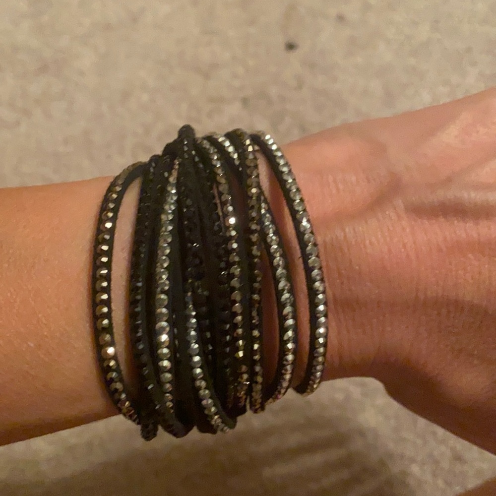 Super fun bling wrap bracelet with snap closure